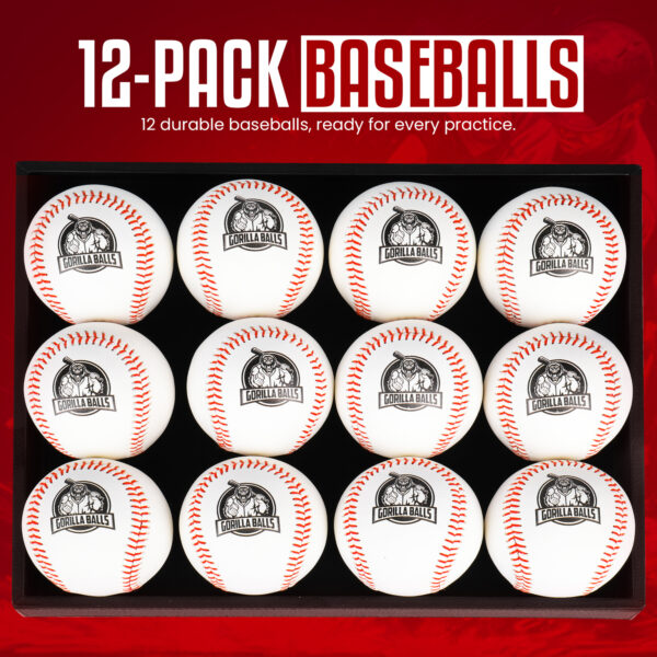 Gorilla Balls Kevlar Flat Seam Pitching Machine Balls - 1 Dozen - Image 5